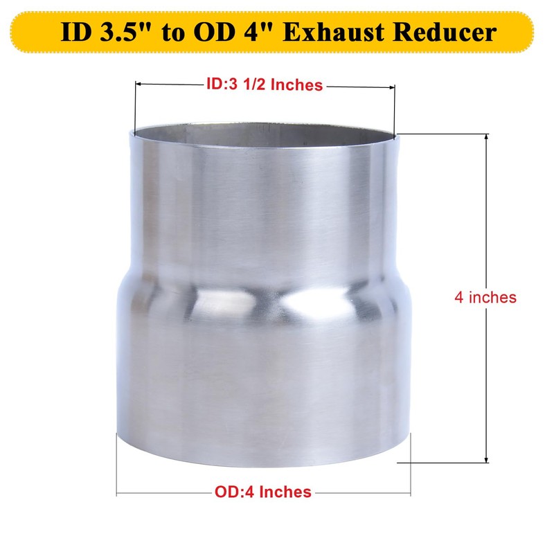 Elifecenter Universal Stainless ID 3.5 inch to OD 4 inch