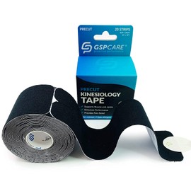 Pre-Cut Y Kinesiology Tape, Elastic Sports Tape Used to Prevent Muscle Damage, Protect Joints, and Relieve Muscle Pain, 20 Pieces of Pre-Sliced 5cm*5m Medical Tape.(Black)