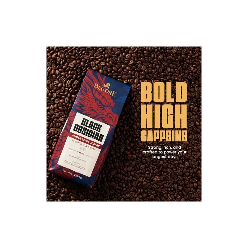 Blu Ore Black Obsidian Robusta Coffee Beans – Single Origin