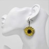 Sunflower Dangle Earrings | Lightweight Hand-Painted Wood Jewelry