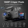 Dash Cam Front and Rear, 2.5K+1080P Dual Dash Camera for