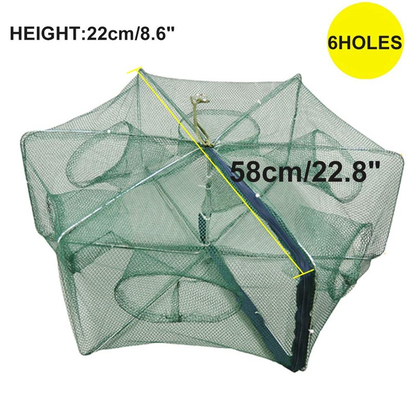 ZffXH 1/2 PCS Fishing Bait Trap Foldable Fish Minnow Crab