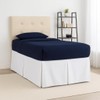Shreem Linen Extra Long Pleated Dorm Bed Skirt, Twin XL