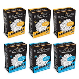 Black Jewell Gourmet Microwave Popcorn Variety Pack with Touch of Butter and Simply Sea Salt (Pack of 6)