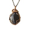 Designs by Nature Gems Raw Black Tourmaline Necklace in Antique