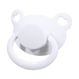 Landofgenie Adult Size Large Shield Pacifiers Bear Shaped Cutie Pacifier 1 Piece White