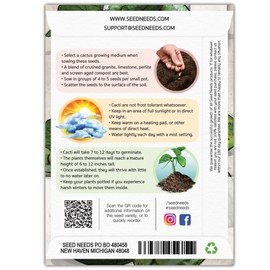 Seed Needs, Mixed Cacti/Cactus Seeds - 130 Seeds for Planting - Great Plants for Indoor Office Spaces, Easy to Grow (5 Packs)