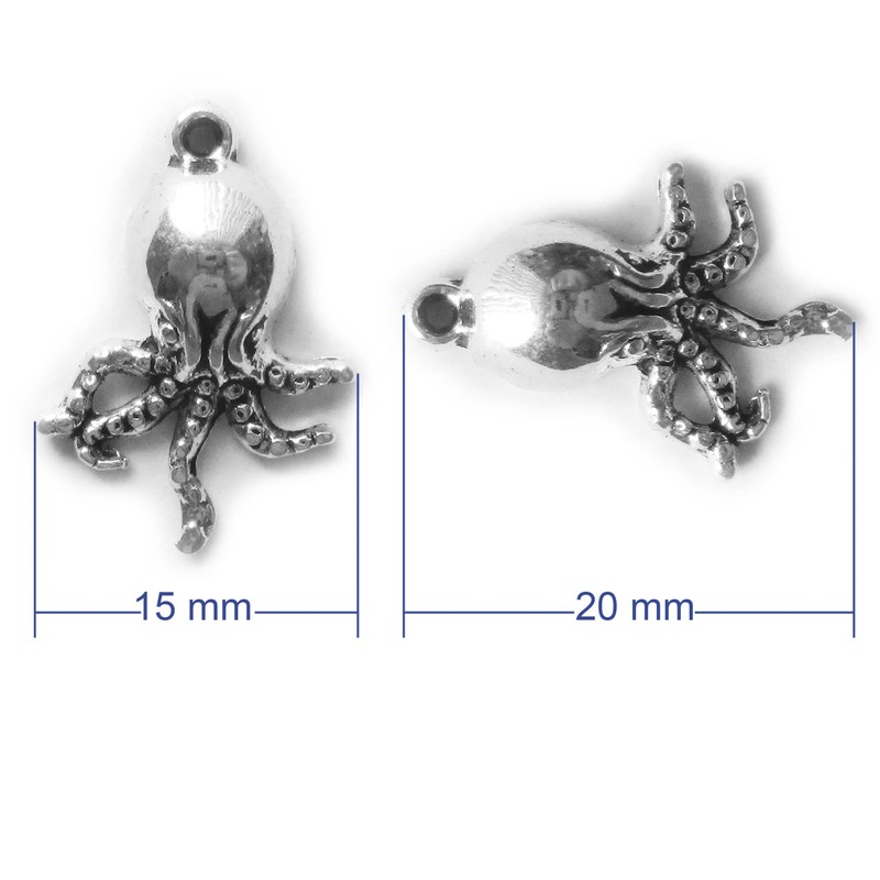 Animal Charms for Jewelry Making (octopus)