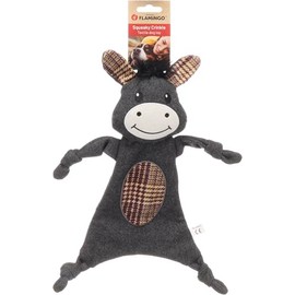 Flamingo Frestu Donkey Toy Grey - With Squeaker and Crinkle Sound for Extra Fun - For All Dog Types