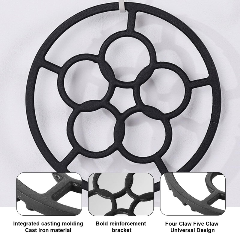 18.2cm Gas Ring Reducer - Stove Burner Protector, Cast Iron