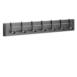 Yiliker Stainless Steel Wall-Mounted Knife Rack with 9 Hooks – No-Drill Kitchen Organizer, Rust-Resistant Wall Storage for Knives and Utensils, Space-Saving Modern Gray Design (19.7inches)