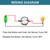 DMWD 2pcs 16mm Ultra Short Metal Waterproof Momentary Push Button