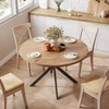 ChooChoo 47.2 Inch Round Dining Table for 4, Farmhouse Wood