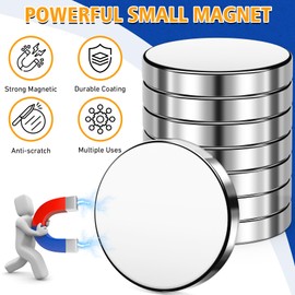 VNDUEEY Neodymium Magnets, Small Round Magnets for Home, Fridge, Workshop, Rare Earth Disc Magnet for Crafts, DIY, Adult, Office, Board, Classroom, Locker, 50Pack, 12X2mm