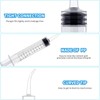 AIMALL 4-Pack 12ml Dental Utility Syringe Curved Tip for Dental