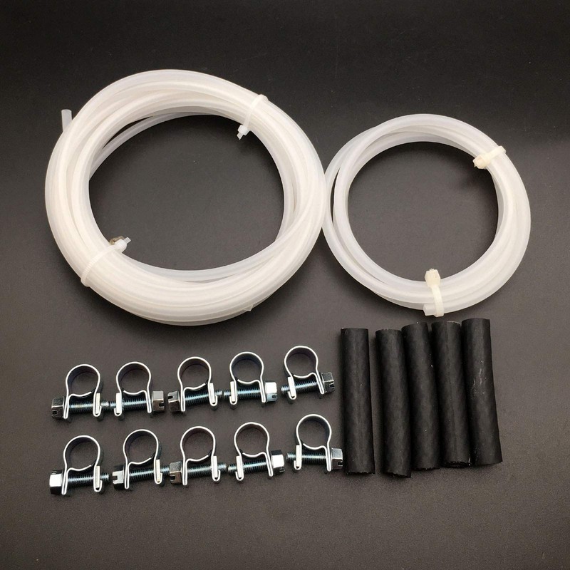 LIZAPUS White 4mm Fuel Pipe Hose Line Kit Replacement 89031118