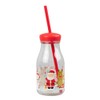 Widdle Gifts Christmas Milk Bottle and Straw Re-Useable - Santa