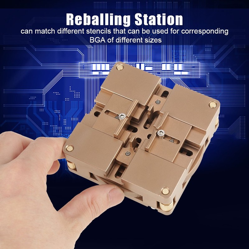 WN8090 BGA Reballing Station Auto Magnet Stencil Solder Rework Kit