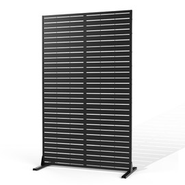 Metal Privacy Screen Outdoor Privacy Screen, Freestanding Fence Panel for Outside, 72''H×44''W, Decorative Screen Panel for Backyard/Patio/Deck