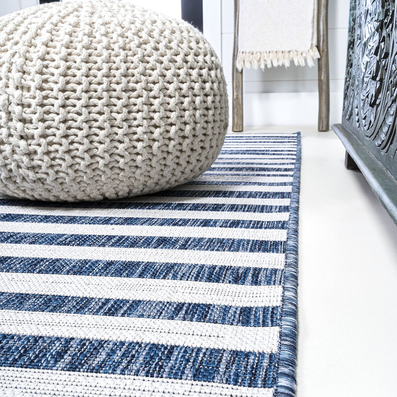 JONATHAN Y SMB133D-28 Sukie Modern Offset Stripe Indoor Outdoor Area