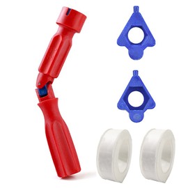 Newsmy Toilet Seat Spanner Plumbing Tools Toilet Seat Fitting Tool Installation Attachment with 2 Rolls PTFE Tape