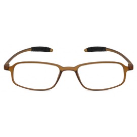 Calabria TR191 Flexie Sport Reading Glasses +0.50 Cream Soda Brown Men Women Readers Flexible Bending Italy Design