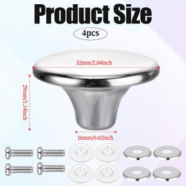 Qaestuan Set of 4 Pot Lid Handles, Lid Knob, Lid Handle, Heat Resistant, Pot Lid Handles, Universal Pot Lid Knobs, Lid Replacement Knobs, Handles for Pan Lids with Hole Suitable