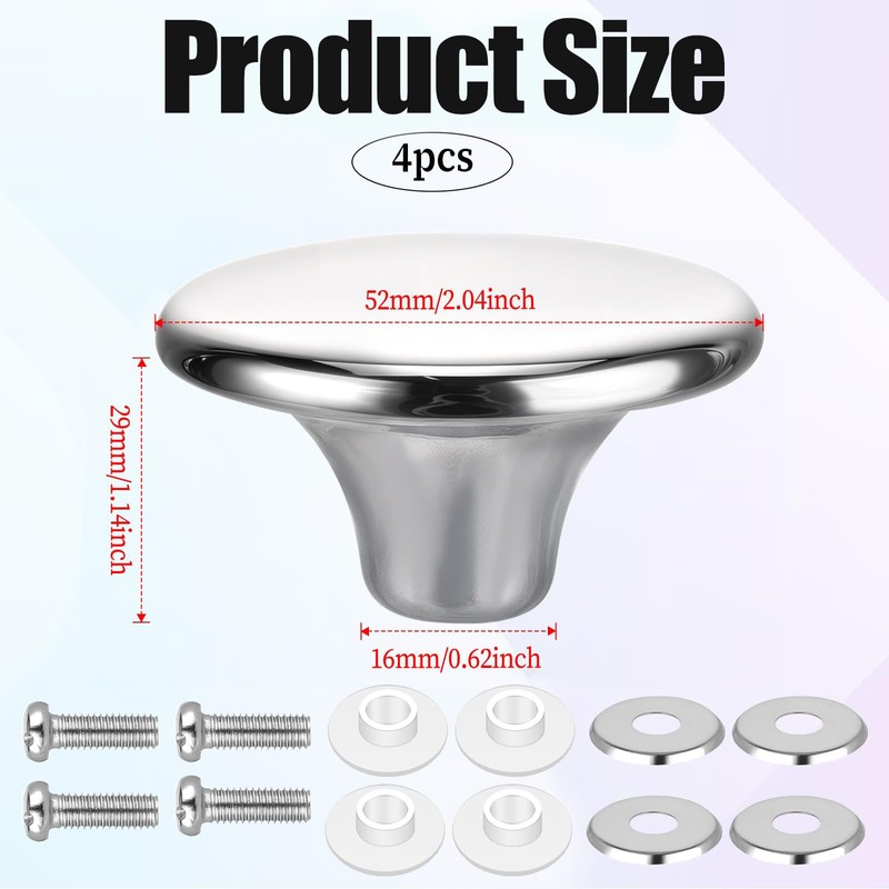 Qaestuan Set of 4 Pot Lid Handles, Lid Knob, Lid