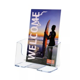marketing holders Bi Fold Counter Top Wall Mount Slant Back Brochure Holder for 6" Wide Literature