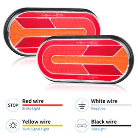 Yinaolan LED Trailer Taillights, E-Tested 12v 24v Trailer Lighting, Waterproof, Indicator Reflector for Rv, Truck, Car, Tractor, Boat Trailer