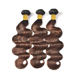 AiPliantfis Straight Human Hair Bundles Brown Extensions Real Hair Brazilian Remy Hair Double Weft P430 Highlight Brown Real Hair Wefts Brazilian Hair Bundles 100 g/PC 300 g Total 24 26 28