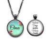 Double Sided Custom Oma Charm Necklace with Grandkids Names on