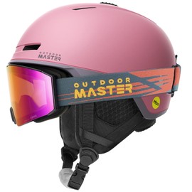 OutdoorMaster Ski Helmet Set,MIPS Ski Helmet with Lens by ZEISS Ski Goggles - MIPS Snowboard Helmet Set for Men, Women & Youth