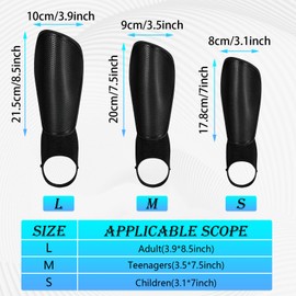 Children's Shin Pads, Football, S-L, Shin Pads, Unisex Adult with Padded Ankle Protection, Adjustable Non-Slip Leg Guards, Extended Shin Pads for Boys and Girls (S)