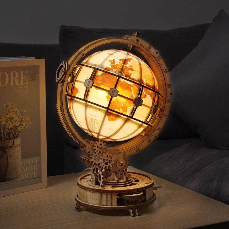 ROBOTIME 3D Wooden Puzzle for Adults- Luminous Globe ST003 -