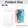 2 Pack Lockable Vertical Card Holder Hard Plastic ID Card
