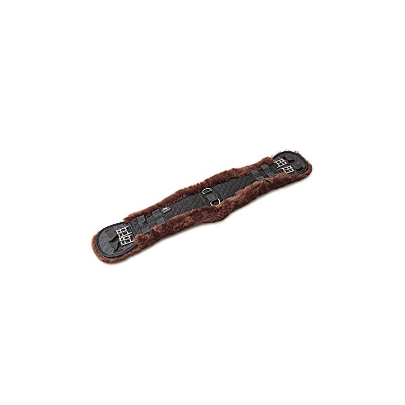 Engel Reitsport EGURT-60-SCH-MOC Lambskin Dressage Short Girth Contour Girth Black/Mocha