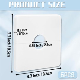 6 PCS Plumbing Cover Plates Pipe Covers for Bathroom Toilet Pipe,Flange Cover Square-Shaped Wall Split Flange Escutcheon Plate With Diameter Hole (22mm)