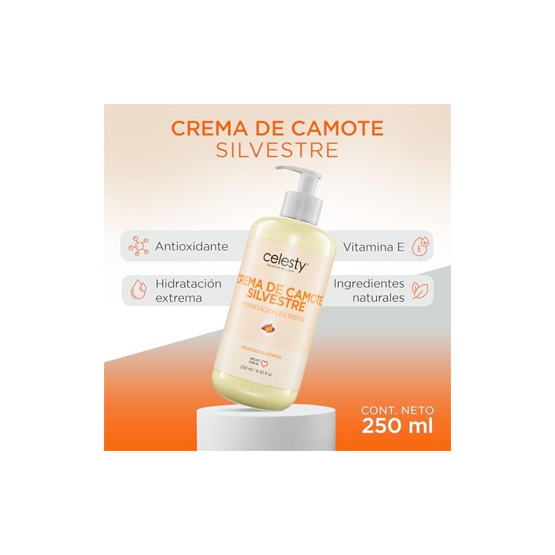 Celesty Crema Camote Silvestre 250g Equilibrio Hormonal Natural Menopausia Vitaminas