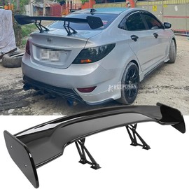 For Hyundai Accent Sedan Adjustable 57" Rear Spoiler GT Style Racing Trunk Wing