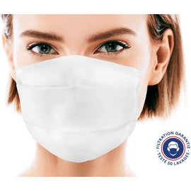 Fabric Mask Washable 50 Times Afnor Compliant Pack of 2