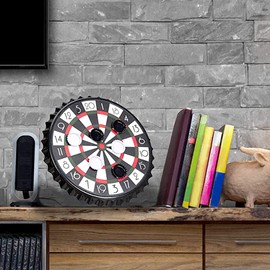 Monsterzeug Crown Cap Darts, Magnetic Dart Game, Mini Dartboard, Party Game, Drinking Game