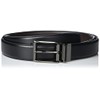 Perry Ellis Men's Reversible Leather Belt with Stitch and Carbon