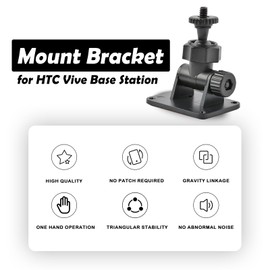 4 Pack Wall Mount Bracket for HTC Vive/Valve Index/Vive PRO Base Station, Universal Metal Wall Mount 1/4 Screw Mini Bracket for VR Rift Sensor