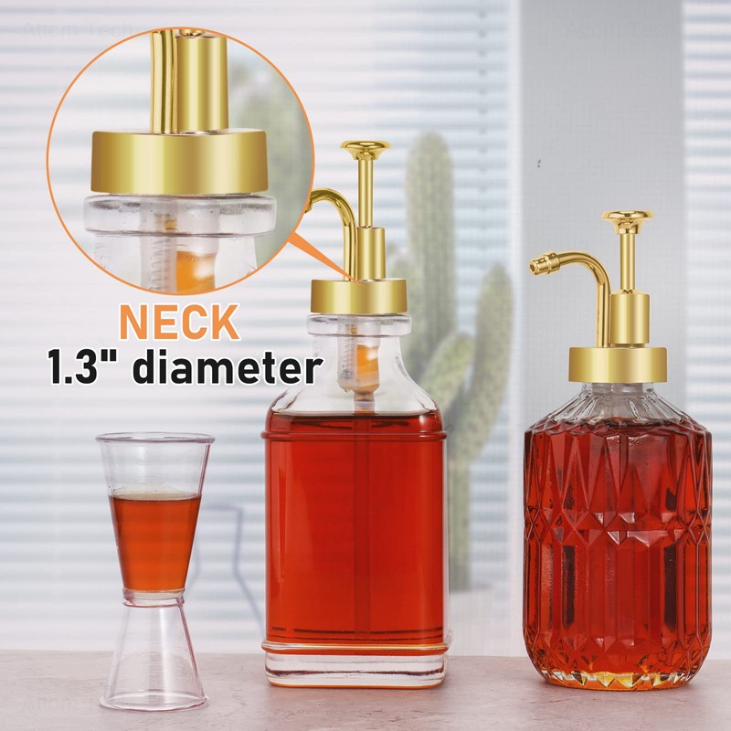 NiHome Coffee Syrup Pump Dispensers 2-Pack, Coffee Bar Accessories for