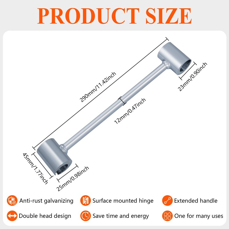 Funnytek Hinges Gap Adjusting Wrench, 0.71-0.97in Door Hinge Adjuster Wrench