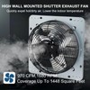 Criditpid 12 Inch Wall Mounted Shutter Exhaust Fan with ON/OFF