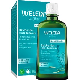 WELEDA Organic Rosemary Hair Tonic 200 ml - Natural Cosmetics Hair Tonic with Rosemary Oil Helps with Thinning Hair Natural Hair Care Strengthens & Preserves a Healthy Scalp (Vegan)
