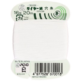 Fujix Tire Silk Hole Thread No. 16 Length 66.6 ft (20 m) col.401 White
