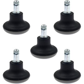Luomorgo 5 Piezas Deslizadores de Campana de 2" de Repuesto para Silla de Oficina, Ruedas Giratorias a Rodajas Fijas Estacionarias, Deslizadores de Campana de Perfil Corto